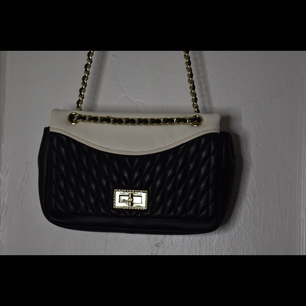 Karl Lagerfeld black Agyness Quilted bag - Picture 4 of 6